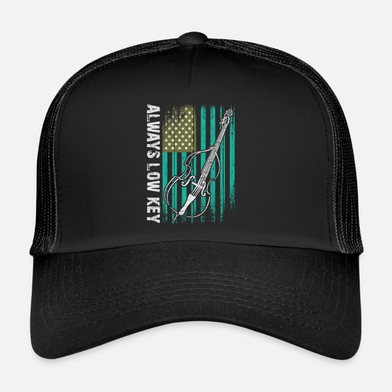 Plus de contrebasse basse avec drapeau américain Casquette trucker 