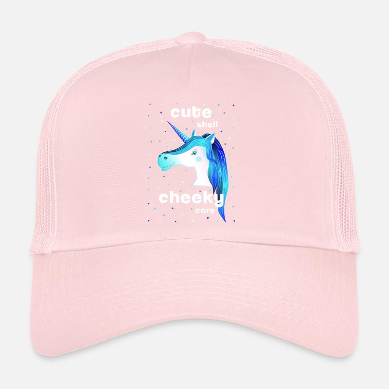 blue unicorn cute cheeky Trucker Cap