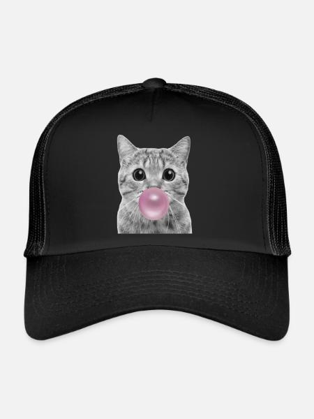 Bubble Cat - Trucker Cap - black/black