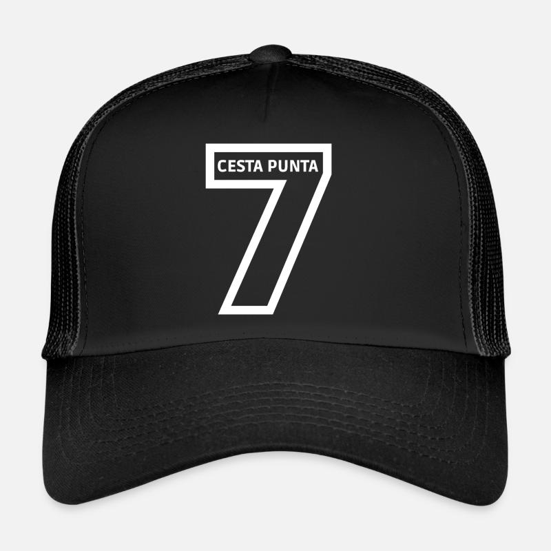 7 CESTA PUNTA - Jeu de Pelote Basque - Casquette trucker - noir/noir
