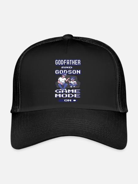 Messieurs Parrain Parrain Oncle Filleul - Casquette trucker  - noir/noir - Devant