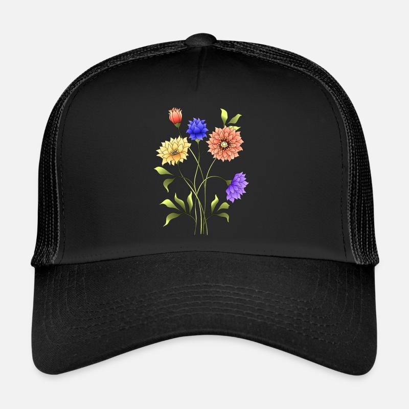 Fleur Casquette trucker 