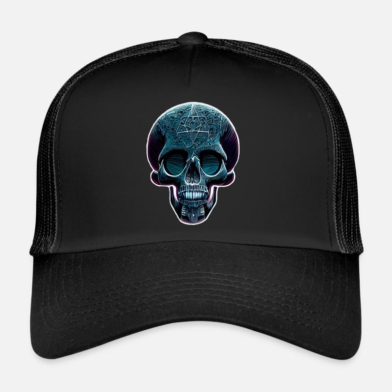 crâne bleu Casquette trucker 