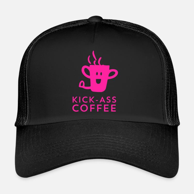Kick-Ass Coffee - Trucker Cap - Schwarz/Schwarz