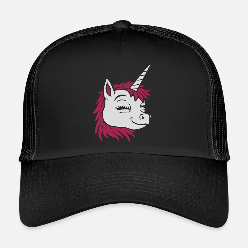 Visage comique licorne heureuse Casquette trucker 