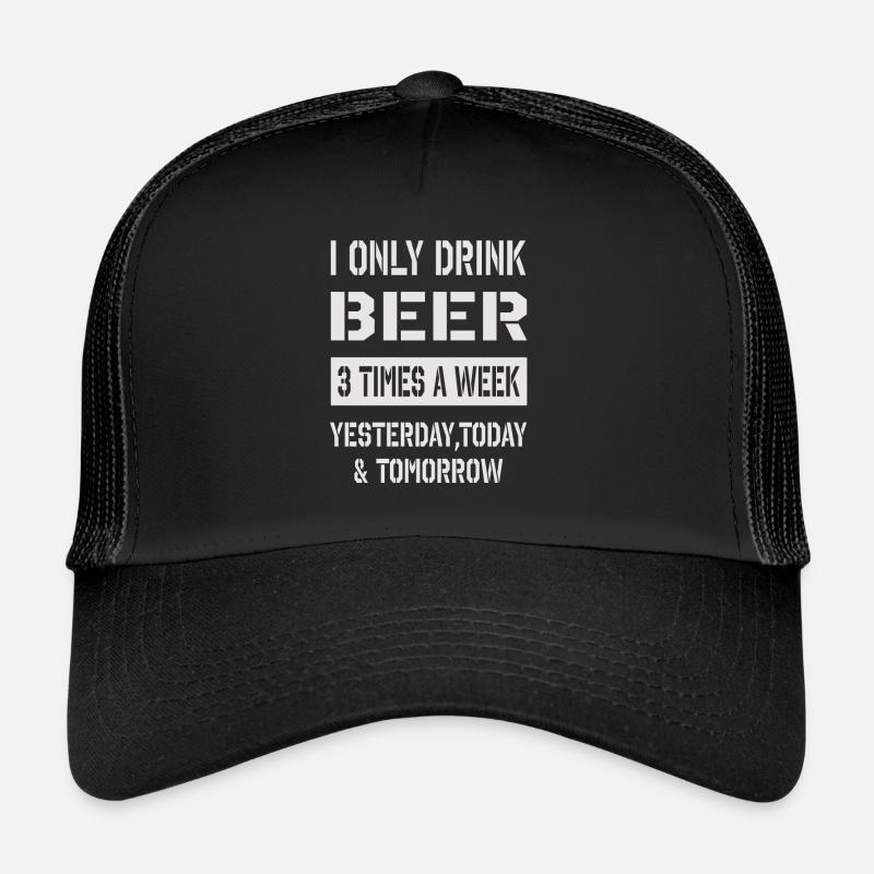 i only drink beer - Trucker Cap - Schwarz/Schwarz