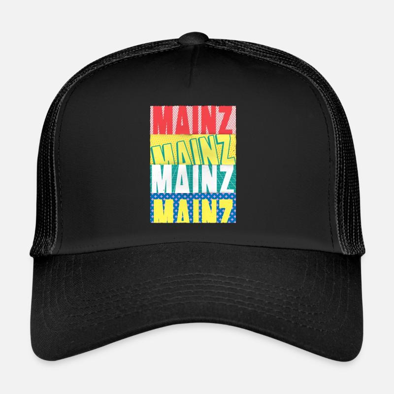 Mainz Germany City Font Skyline Trucker Cap