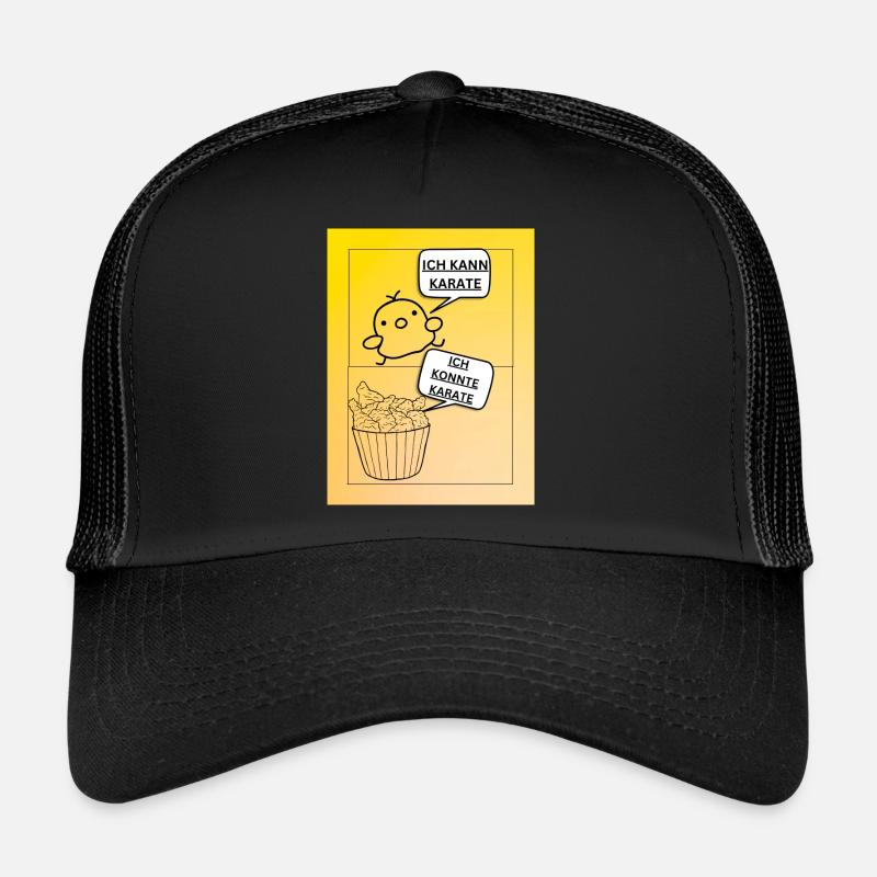ICH KANN KARATE - Trucker Cap - Schwarz/Schwarz