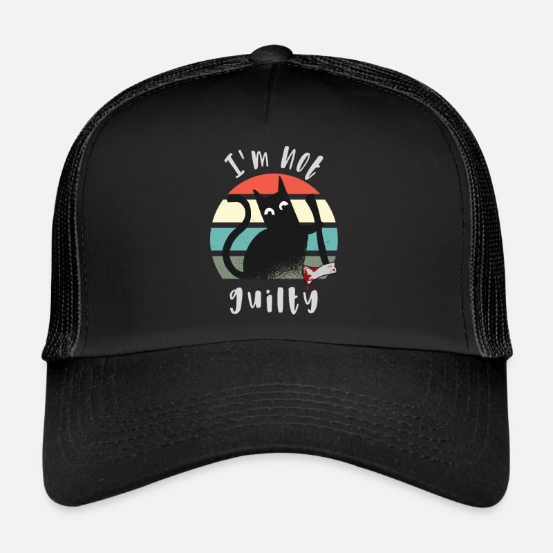 I'm not guilty, Innocent Cat with axe Trucker Cap