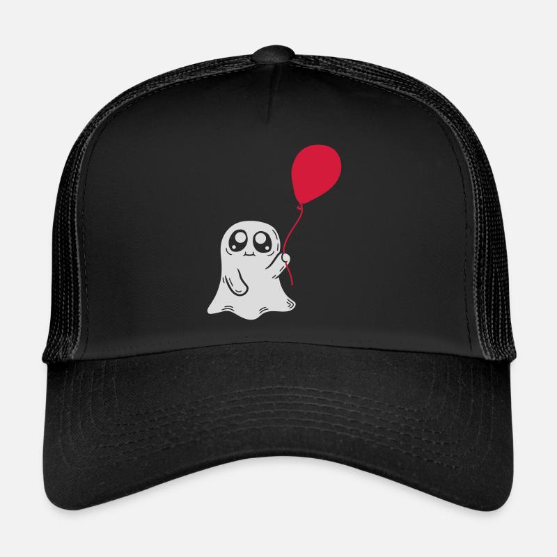 Luftballon Geist Comic Design - Trucker Cap - Schwarz/Schwarz