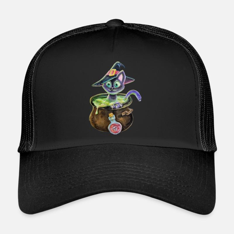 Hexenkatze im Topf Trucker Cap