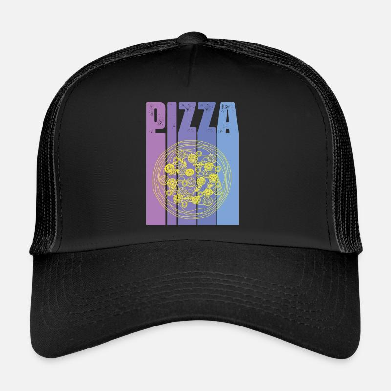 Pizza - Trucker Cap - Schwarz/Schwarz