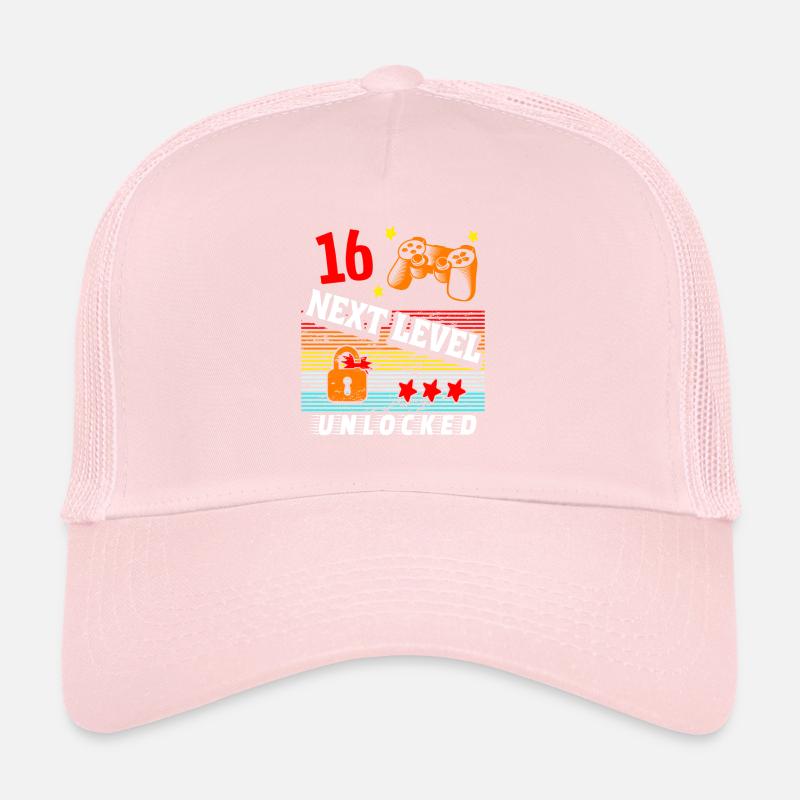 16th Birthday Level Unlocked Trucker Cap
