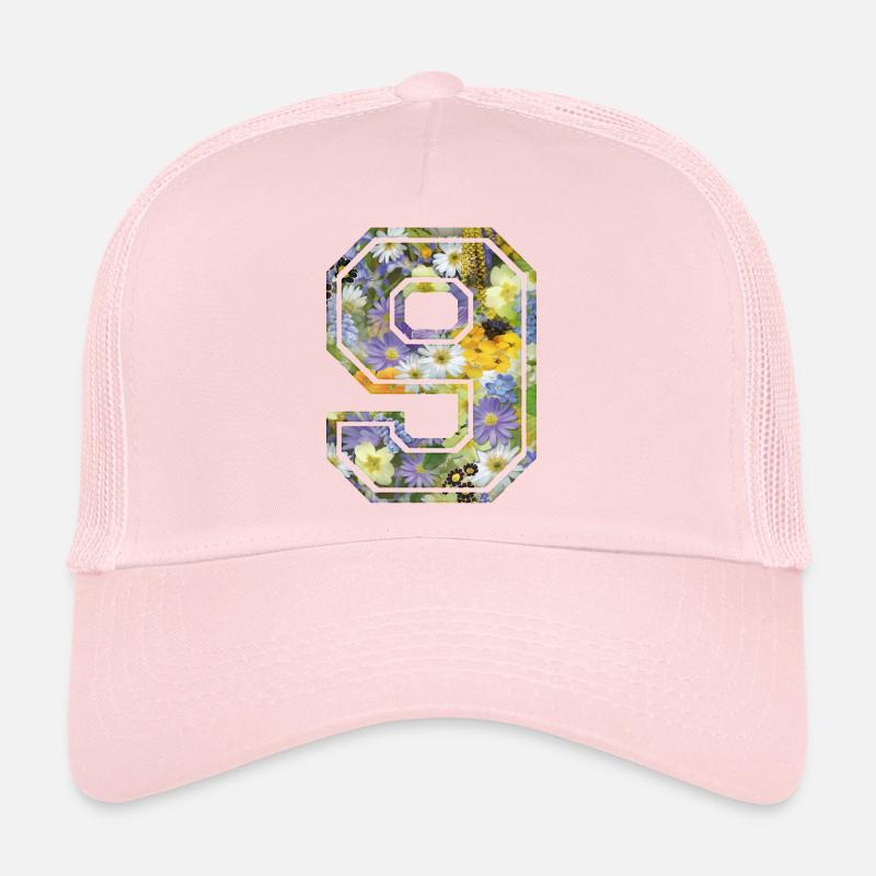 Numero 9 fleur, Équipe Foot, basket université Casquette trucker 