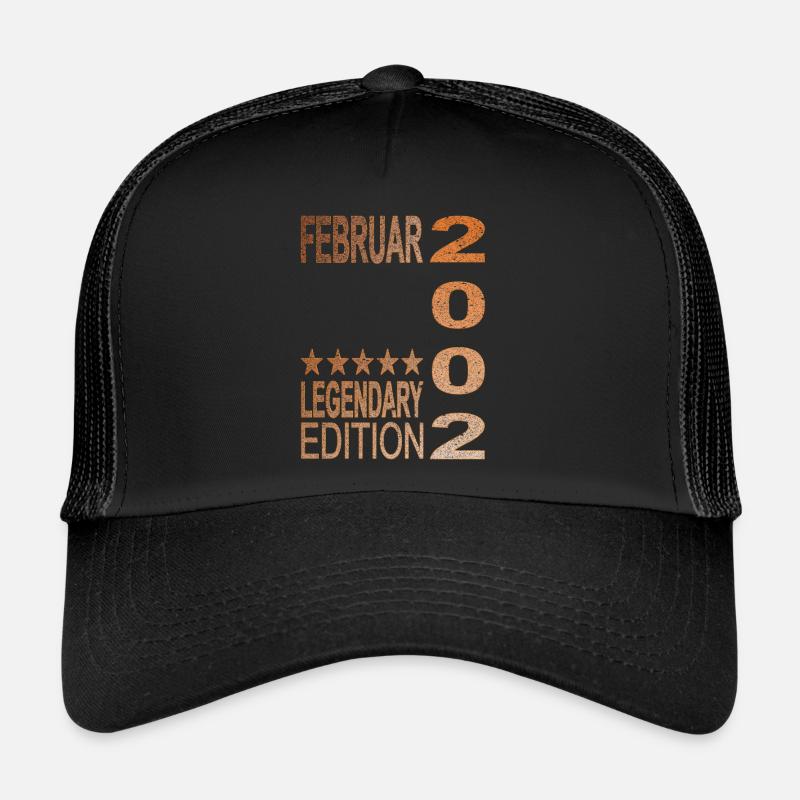 Legendary 2002 Februar Edition - Trucker Cap - Schwarz/Schwarz