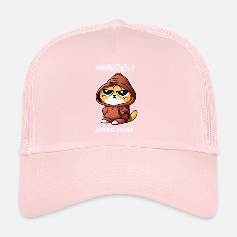 Ansprechen - Schweig besser Kaffee Spruch Katzen Trucker Cap