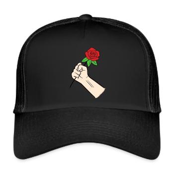 Rose - Trucker Cap - Schwarz/Schwarz - Vorne