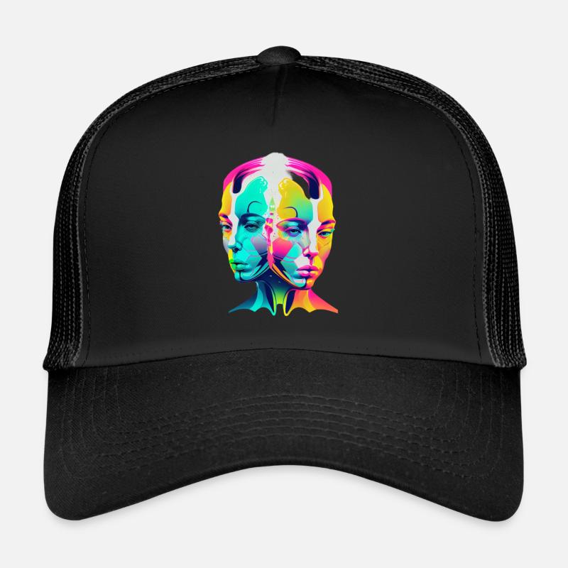 Doppelköpfe - Trucker Cap - Schwarz/Schwarz