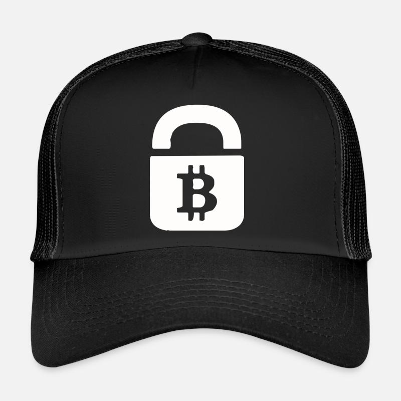 Bitcoin block - Casquette trucker  - noir/noir