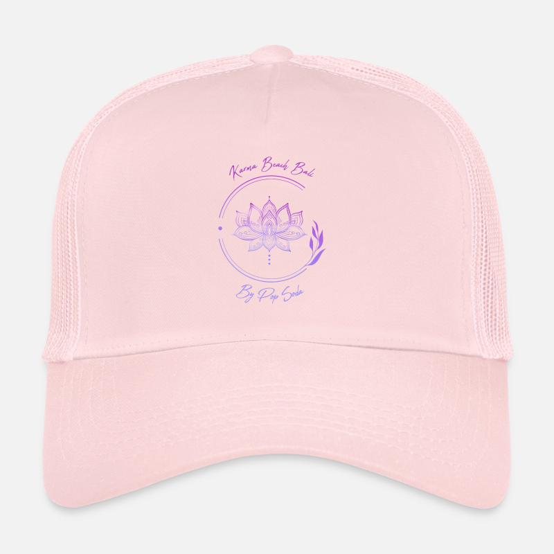 Fleur de lotus Karma Beach Violet Casquette trucker 