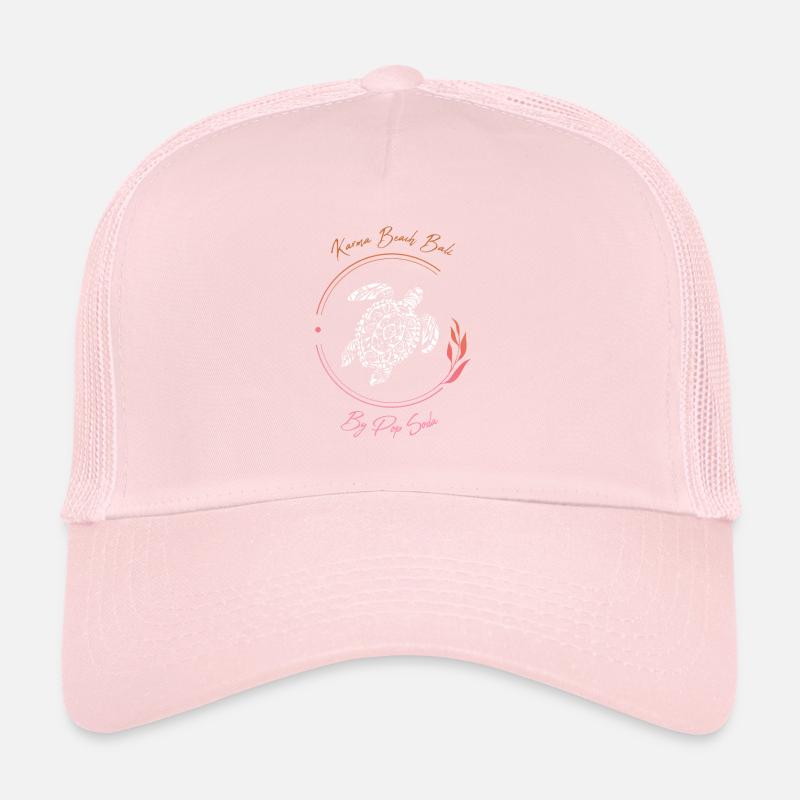 Turtle Karma Beach orange pink Trucker Cap