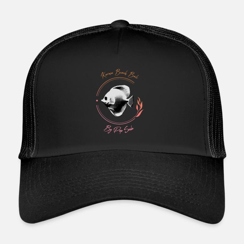 Karma Beach Tang Fisch orange rosa Trucker Cap