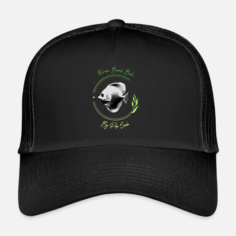 Karma Beach Tang fish vert jaune Casquette trucker