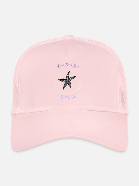 Karma Beach starfish purple blue - Trucker Cap - pale pink - Front