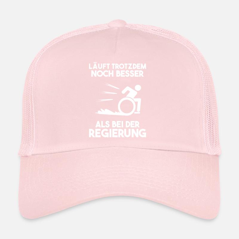 Rolllstuhlfahrer Spruch Regierung Geschenk Trucker Cap