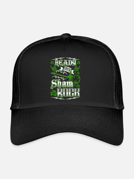 Ready To Shamrock - Trucker Cap - Schwarz/Schwarz