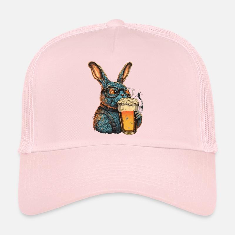 Cooler Hase mit Bier Trucker Cap