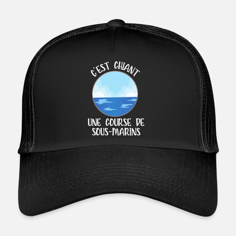 course de sous-marins - Casquette trucker  - noir/noir