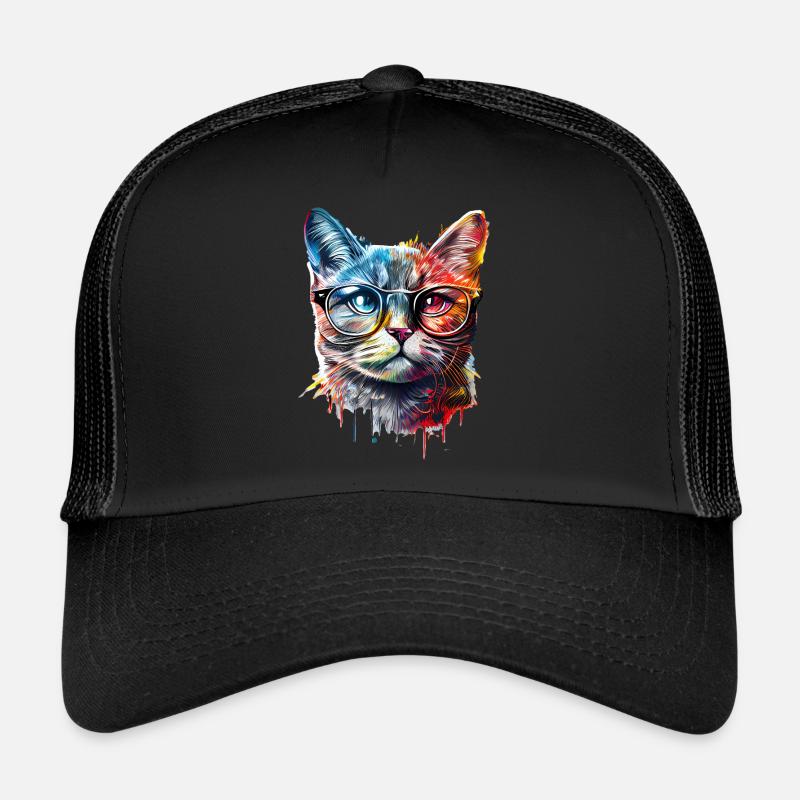 Chat coloré mignon Casquette trucker 