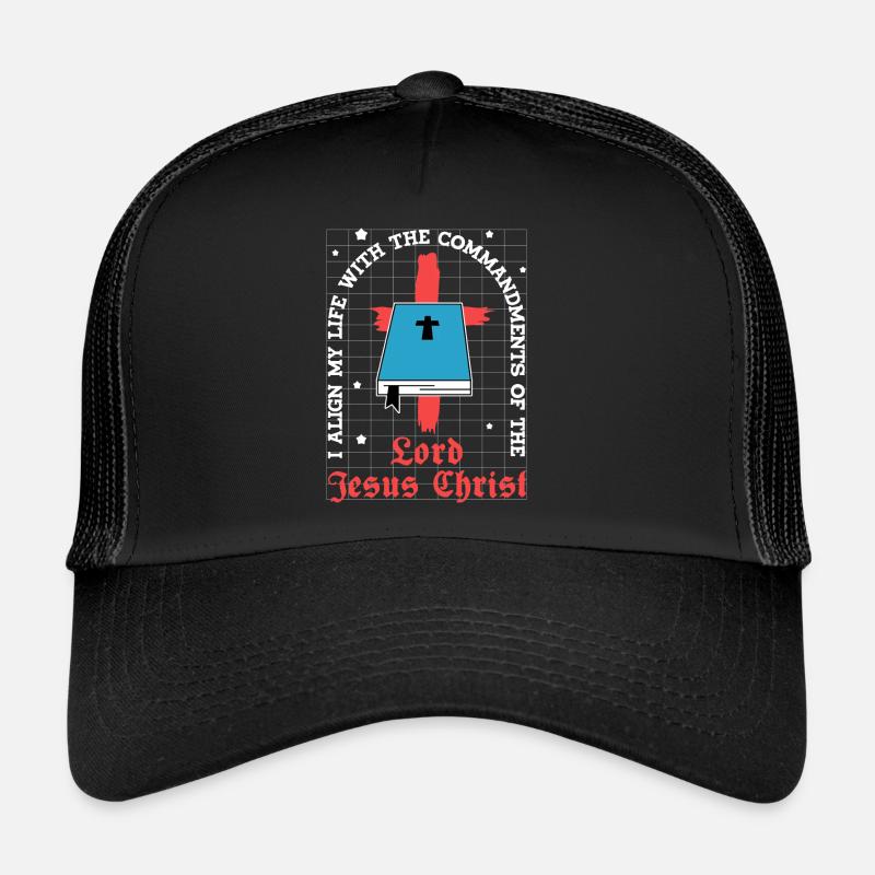 Citations d'études bibliques sur les commandements Casquette trucker 
