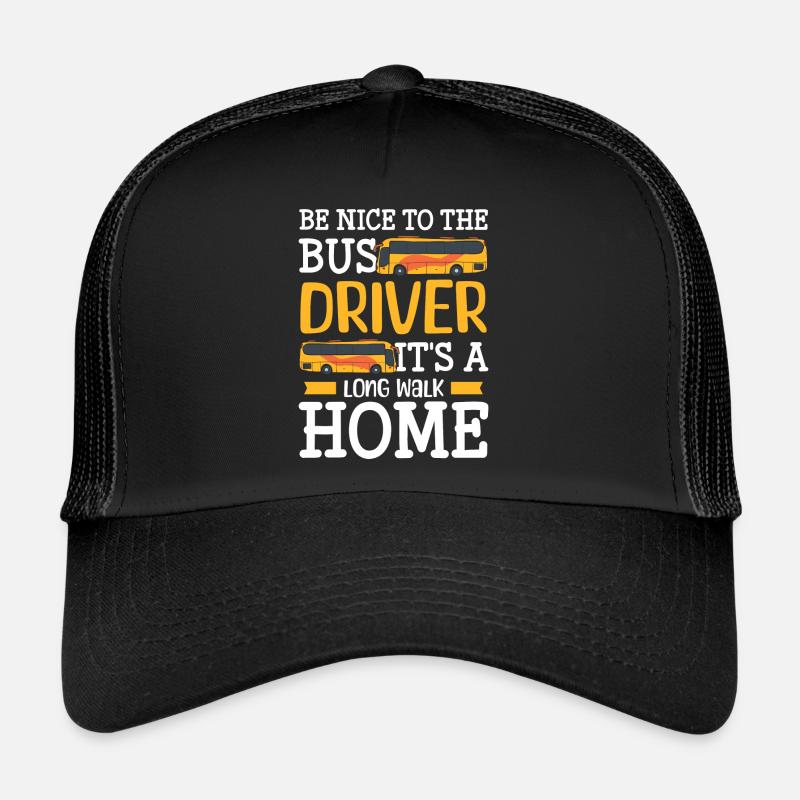 Fahrer Busfahrerin Reisebus - Trucker Cap - Schwarz/Schwarz