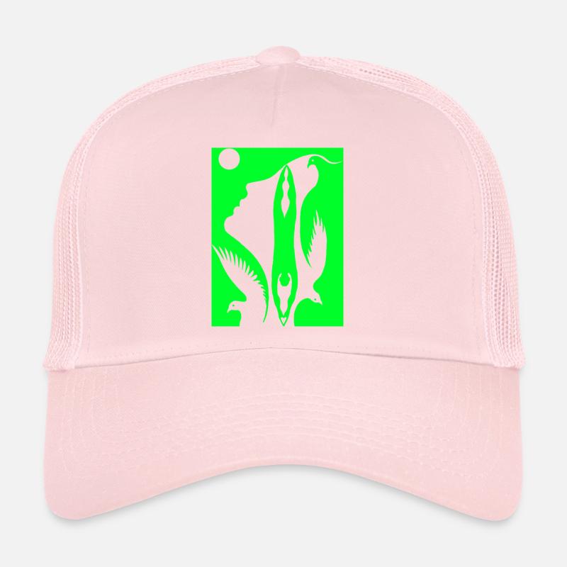 Illusion d’optique art psychédéliques formes rétro Casquette trucker 