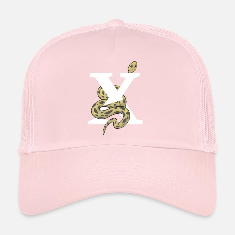 Lettre x serpent Casquette trucker 