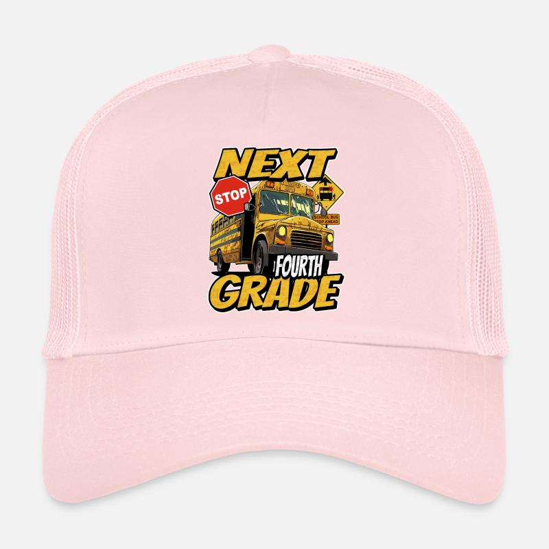 Next stop: 4th grade - school bus Trucker Cap