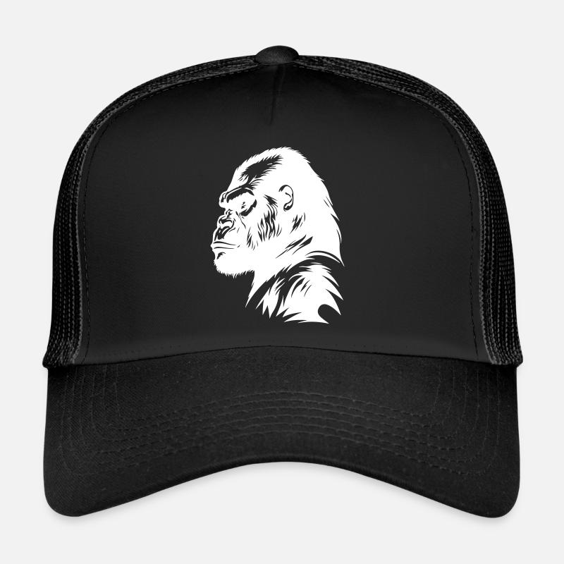 Silhouette de symbole de gorille Casquette trucker 