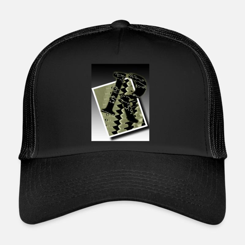 R Buchstaben Design R - Trucker Cap - Schwarz/Schwarz