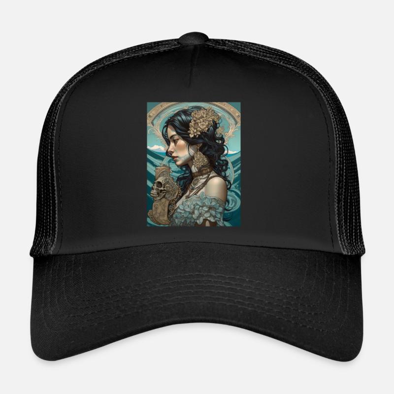 Ghotische Klasse - Trucker Cap - Schwarz/Schwarz