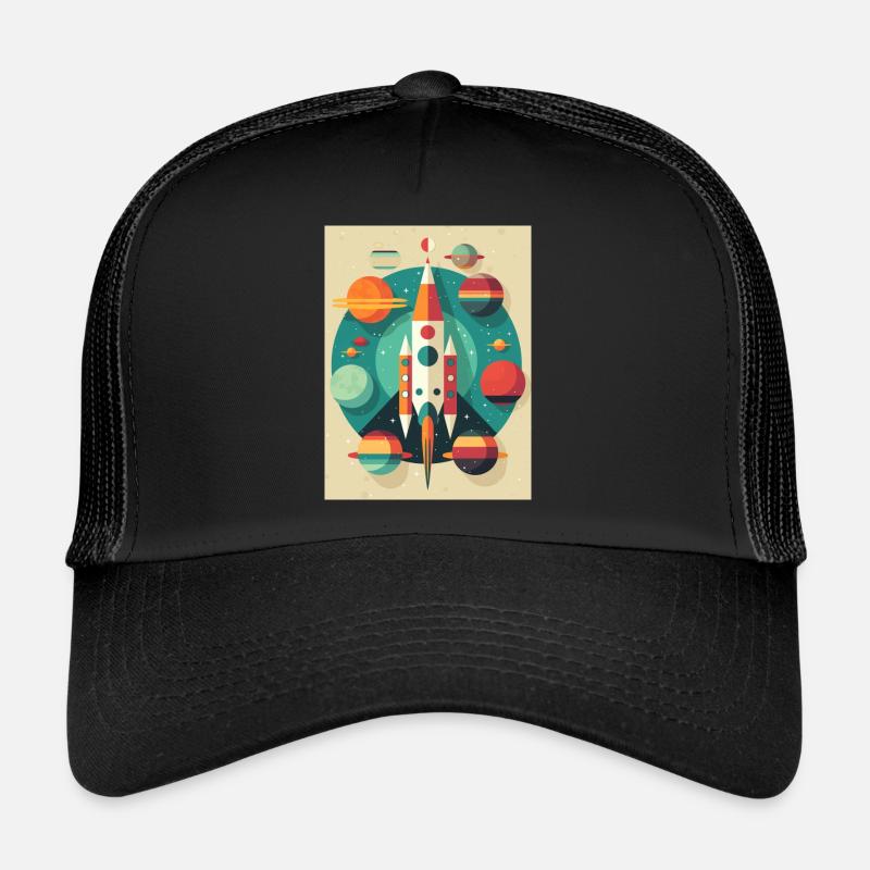 Rocket Launch Raketenstart - Trucker Cap - Schwarz/Schwarz