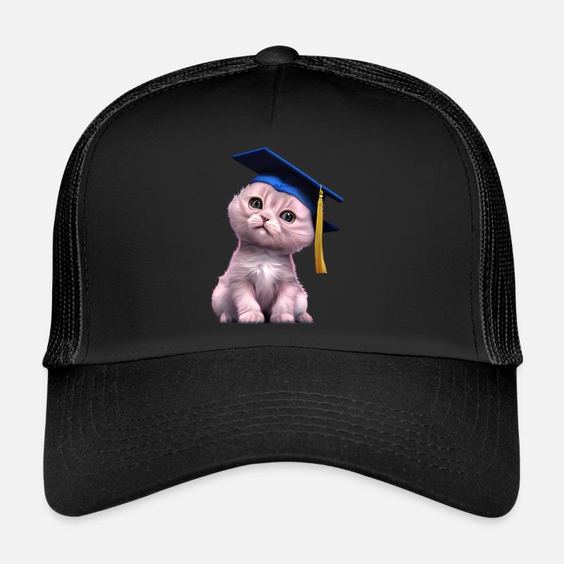 Bachelor Katze Schulabschluss Studium Absolvent Trucker Cap