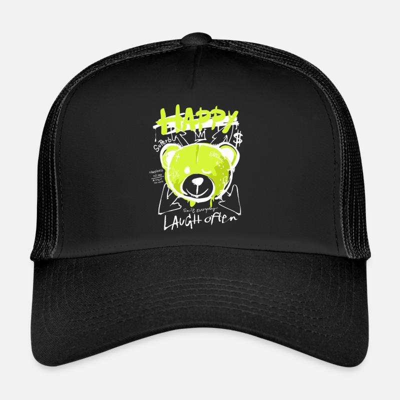 Bearstreet - Trucker Cap - Schwarz/Schwarz