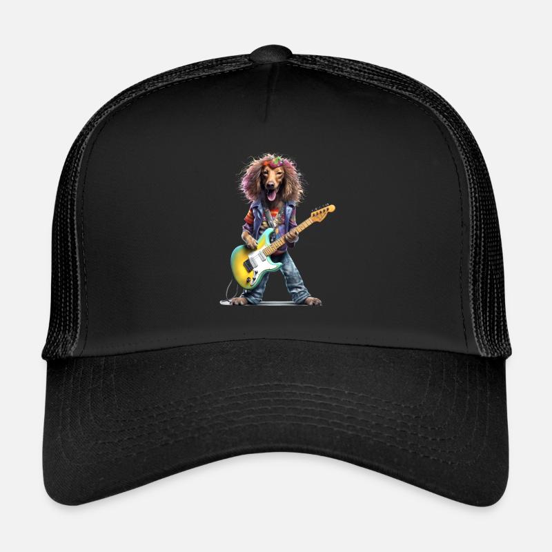 Gitarre spielender Hund Trucker Cap
