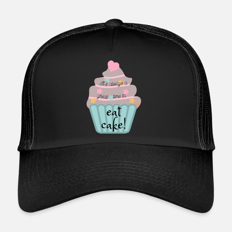 It's always a great time to eat cake! - Trucker Cap - Schwarz/Schwarz