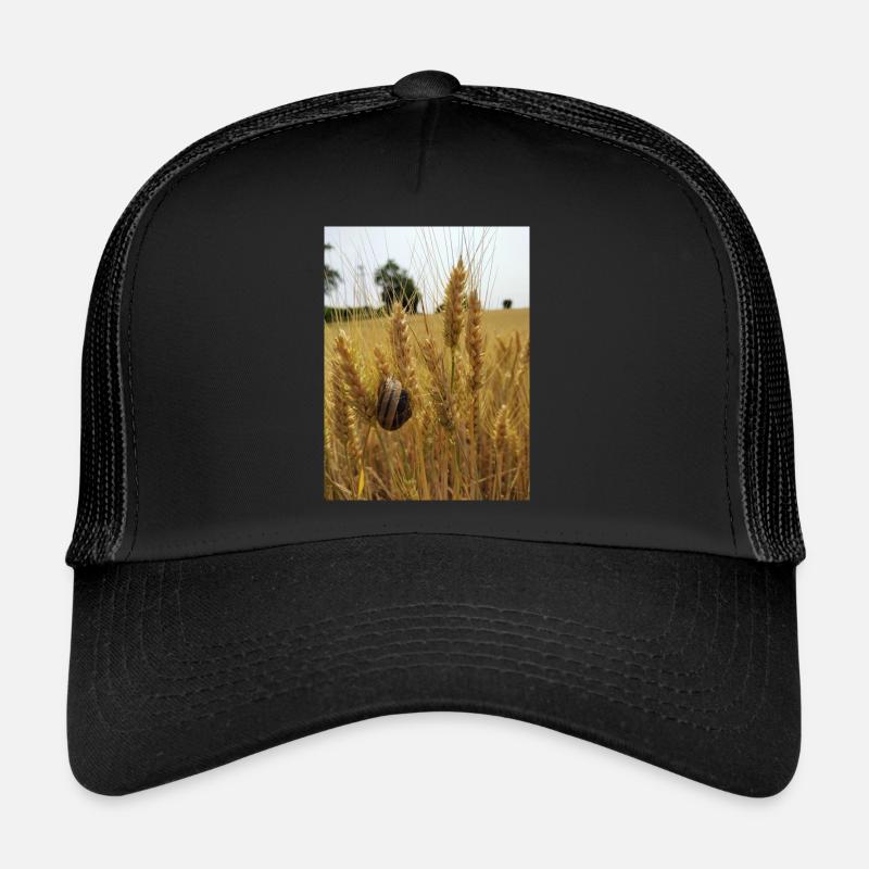 Snail on wheat Trucker Cap
