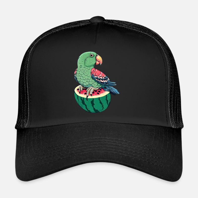 Perroquet rare sur pastèque Casquette trucker 