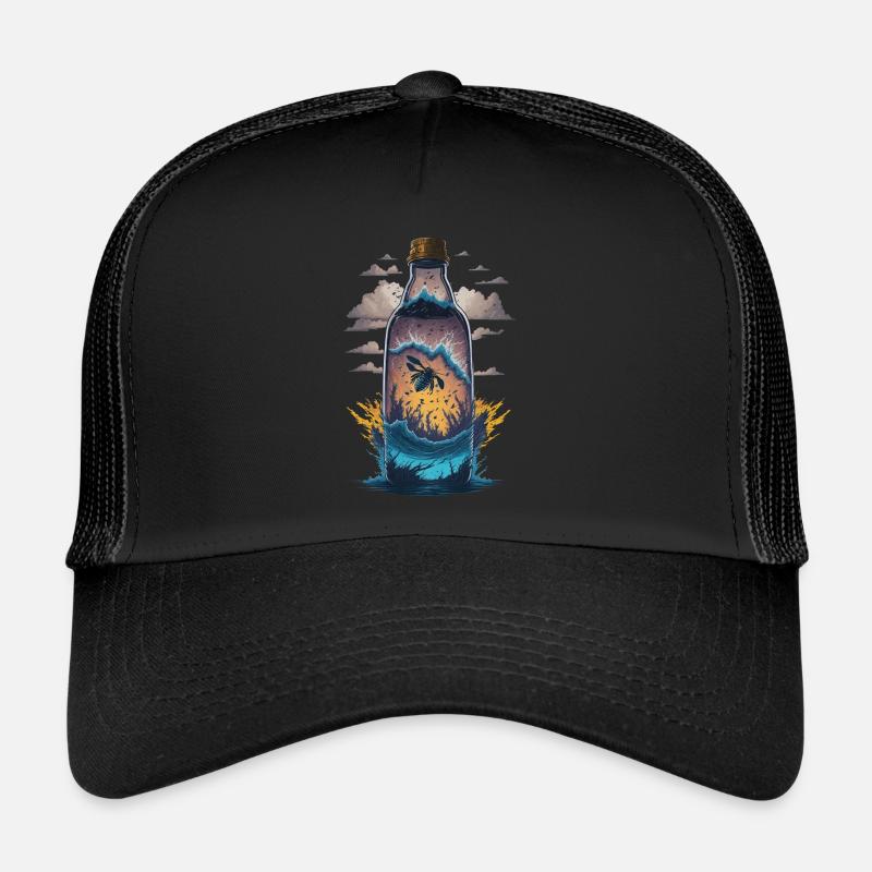 Biene In Einer Wasserflasche Trucker Cap