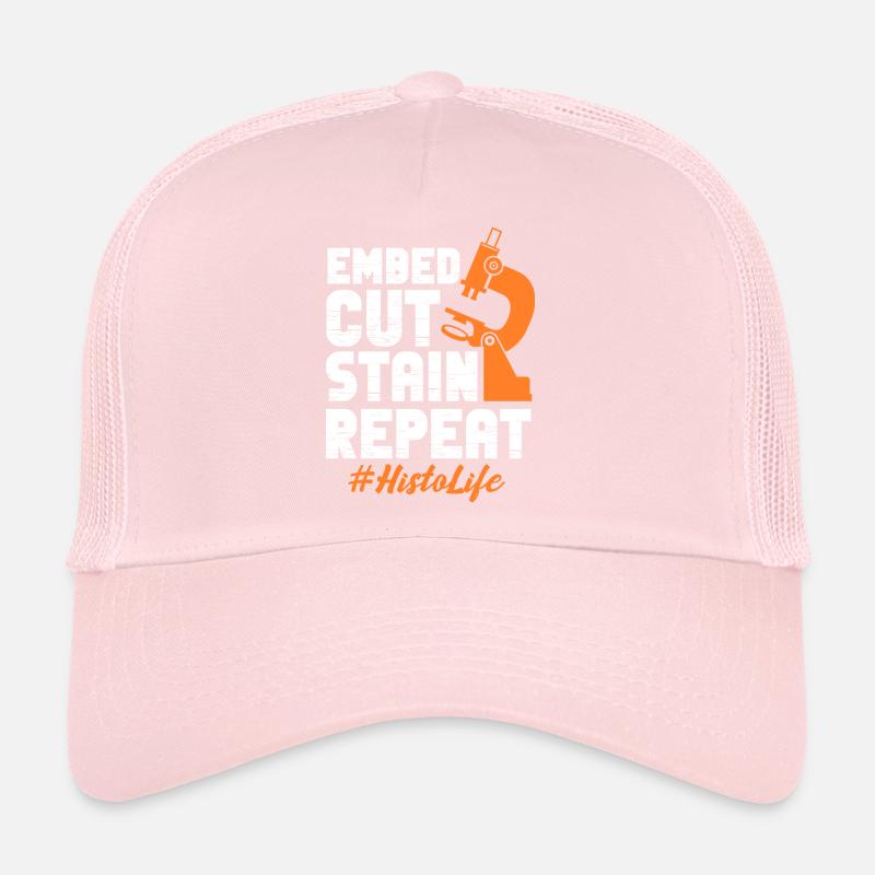 Embed Cut Stain Repeat Trucker Cap
